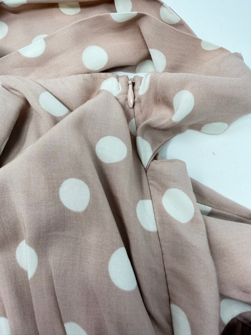 Reformation NWT Lanai Polka Dot Sun Dress Blush Pink White Size XS - Picture 7 of 14
